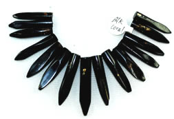 Vintage black coral beads